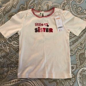 NWT Gymboree little sister shirt